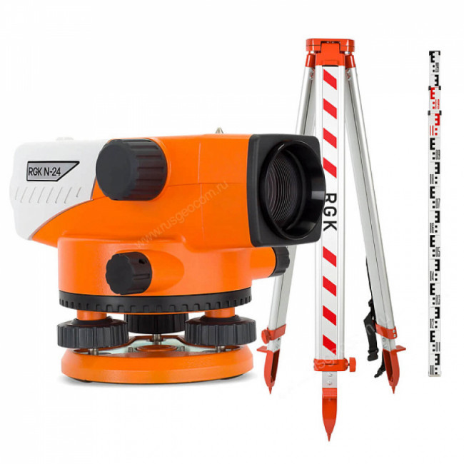 Комплект оптический нивелир RGK N-24 + штатив S6-N + рейка RGK TS-7 Комплект оптический нивелир RGK N-24 + штатив S6-N + рейка RGK TS-7