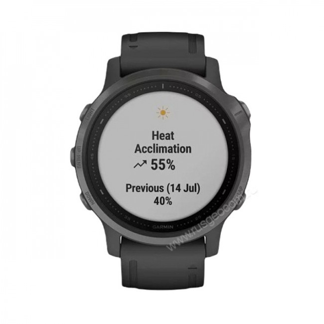 Часы Garmin Fenix 6S Sapphire серый DLC с черным ремешком Часы Garmin Fenix 6S Sapphire серый DLC с черным ремешком