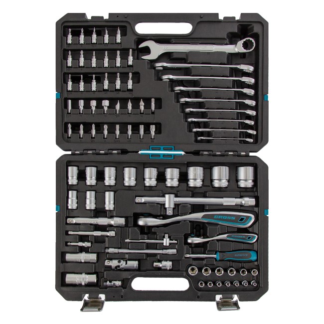 Набор инструментов 1/4", 1/2", CrV 82 предмета Gross Набор инструментов 1/4", 1/2", CrV 82 предмета Gross