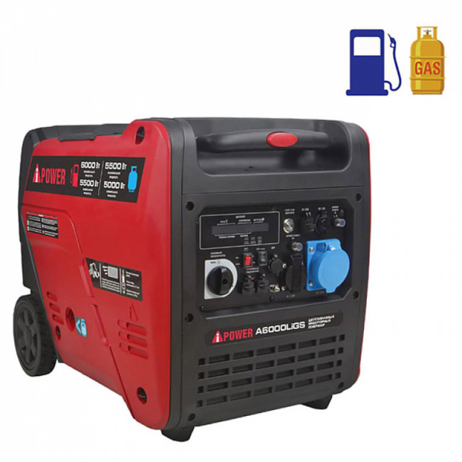 Инверторный гибридный генератор A-iPower A6000LiGS (газ и бензин) Инверторный гибридный генератор A-iPower A6000LiGS (газ и бензин)