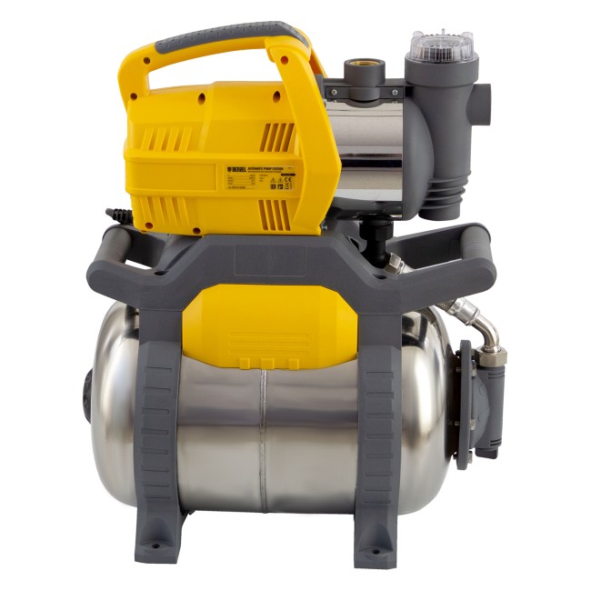 Насосная станция PSХ950X, Х-Pro, 950 Вт, 3300 л/ч, ресивер 24 л, подъем 38 м, нержавейка Denzel Насосная станция PSХ950X, Х-Pro, 950 Вт, 3300 л/ч, ресивер 24 л, подъем 38 м, нержавейка Denzel