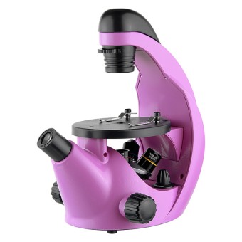 Микроскоп школьный Микромед Эврика 40x-320x инвертированный (аметист)