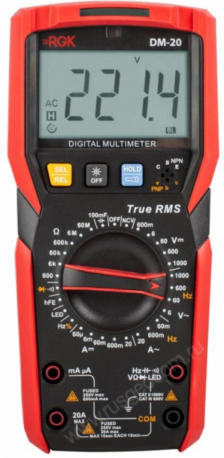 Мультиметр RGK DM-20 с поверкой Мультиметр RGK DM-20 с поверкой