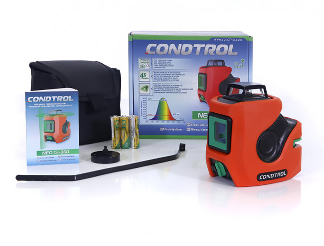 Лазерный уровень Condtrol NEO G1-360 с зеленым лучом