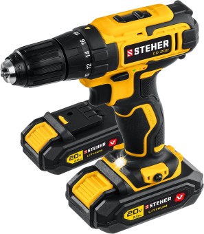 Дрель-шуруповерт CD-200-2 STEHER 2 АКБ