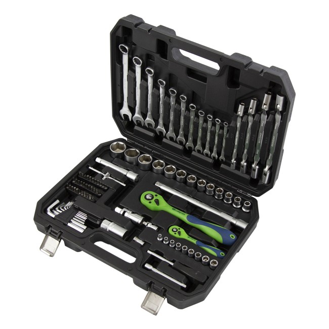 Набор инструментов 1/2", 1/4" CrV 89 предметов Сибртех Набор инструментов 1/2", 1/4" CrV 89 предметов Сибртех