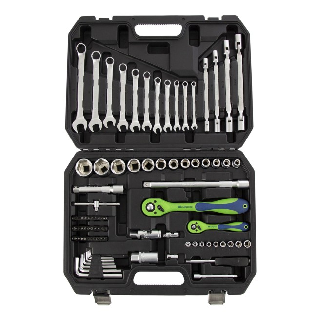 Набор инструментов 1/2", 1/4" CrV 89 предметов Сибртех Набор инструментов 1/2", 1/4" CrV 89 предметов Сибртех