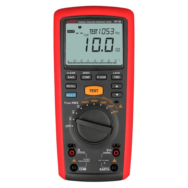 Цифровой мегаомметр RGK RT-30 с поверкой Цифровой мегаомметр RGK RT-30 с поверкой
