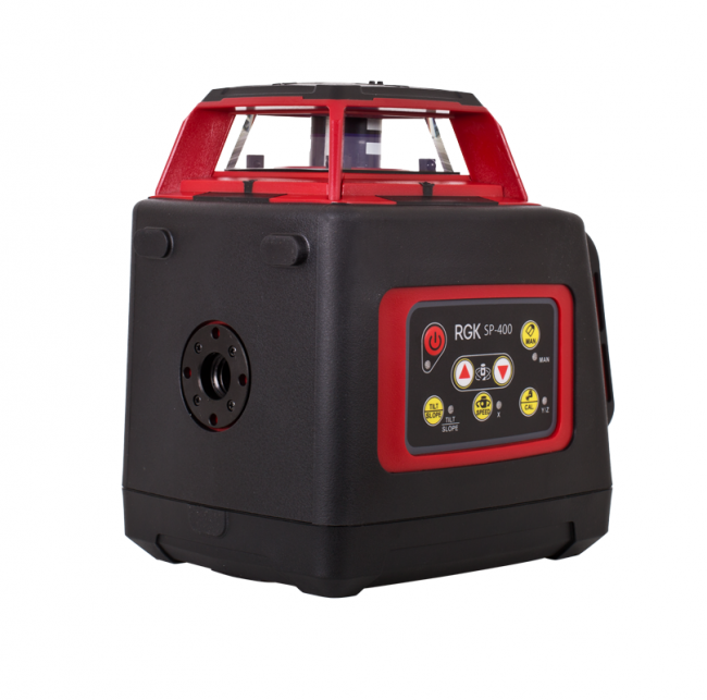 Комплект: ротационный нивелир RGK SP-400 + штатив, рейка Комплект: ротационный нивелир RGK SP-400 + штатив, рейка