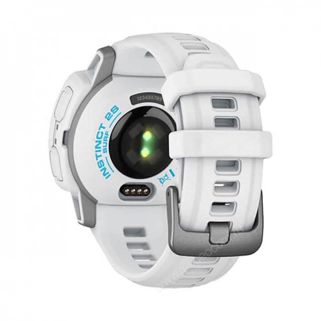 Часы Garmin Instinct 2s Solar Surf белый с серебристым безелем Часы Garmin Instinct 2s Solar Surf белый с серебристым безелем