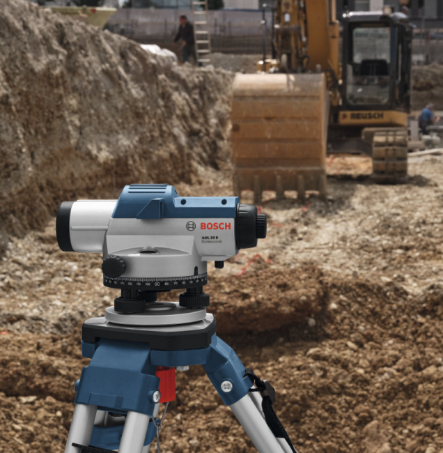 Комплект оптический нивелир Bosch GOL 20D штатив  рейка - 3 в 1