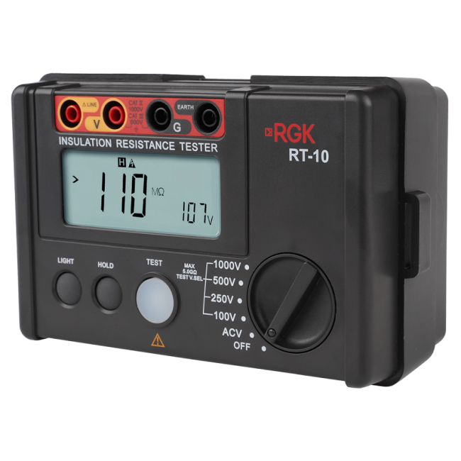 Цифровой мегаомметр RGK RT-10 Цифровой мегаомметр RGK RT-10