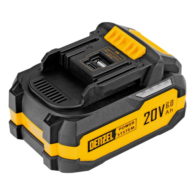 Батарея аккумуляторная BH-20-6.0, Li-Ion, 20 В, 6,0 Ач Denzel Батарея аккумуляторная BH-20-6.0, Li-Ion, 20 В, 6,0 Ач Denzel