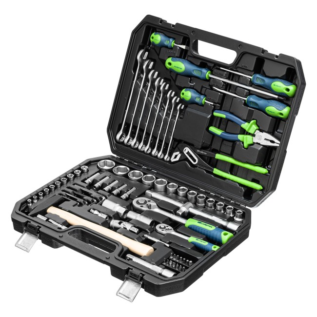 Набор инструментов 1/2", 1/4" 76 предметов Сибртех