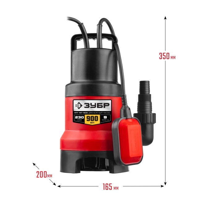 Дренажный насос для грязной воды НПГ-М1-900 ЗУБР 900 Вт