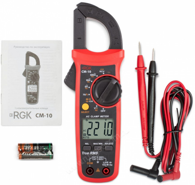 Токовые клещи RGK CM-10 с поверкой Токовые клещи RGK CM-10 с поверкой