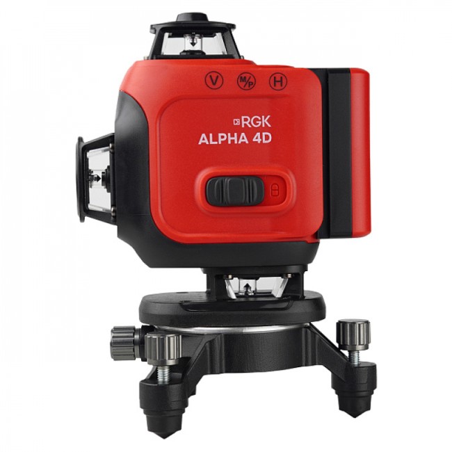 Лазерный уровень RGK ALPHA 4D с зелёным лучом Лазерный уровень RGK ALPHA 4D с зелёным лучом