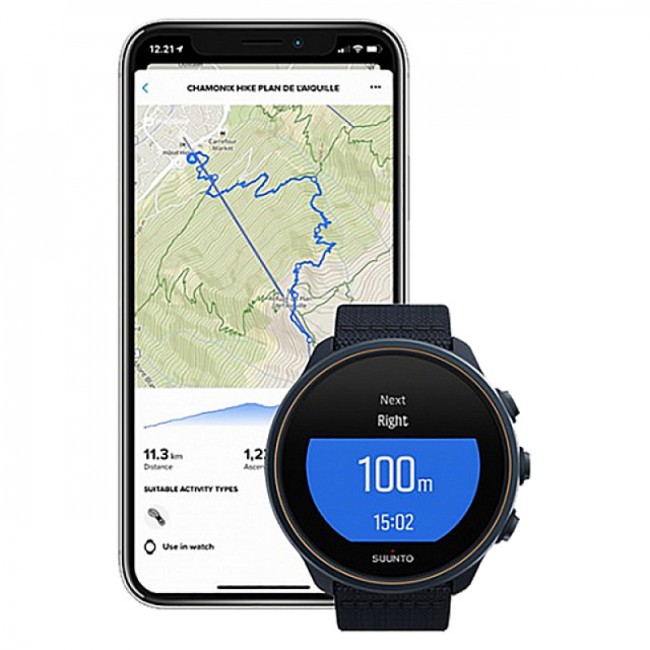 Часы SUUNTO 9 BARO Titanium Granite Blue, синий гранит