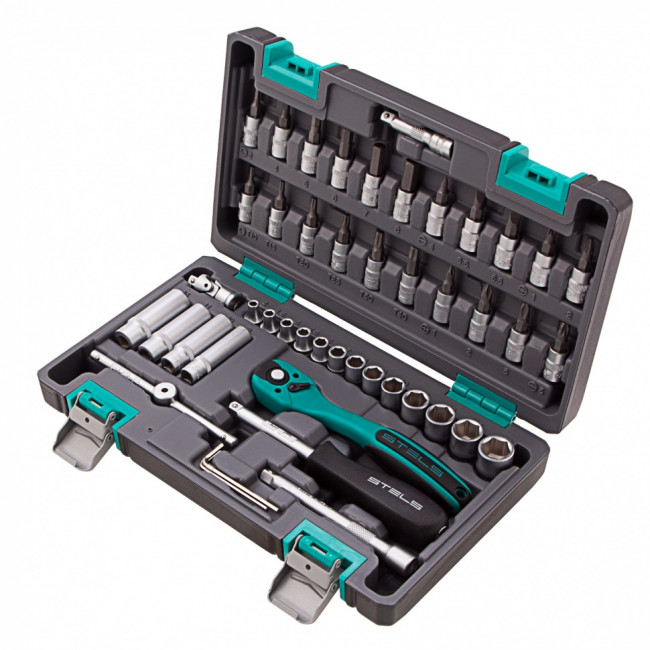 Набор инструментов 1/4", Cr-V 47 предметов Stels Набор инструментов 1/4", Cr-V 47 предметов Stels